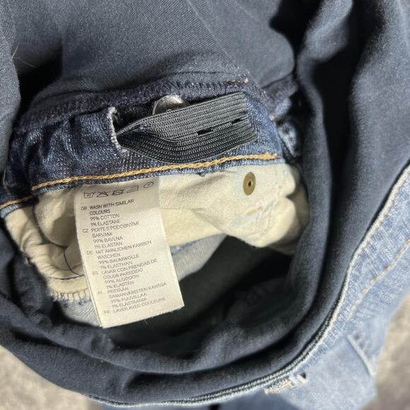 H&M Mama Maternity Jeans Womens 10 Blue Full Over Belly Panel Skinny Stretch - Picture 5 of 10
